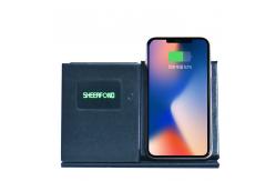 China Custom Wireless Charging Leather Office Pen Holder Executive Multipurpose Cute supplier