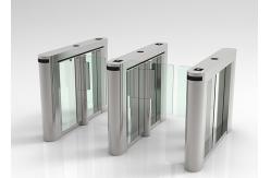 China 0.4 Second Pedestrian Security Turnstile DC Brushless Clear Acrylic Arm supplier