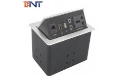 China Conference Desktop Power Sockets , Pneumatic Table Pop Up Socket Box supplier