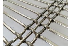 China Custom Facade Flexible Weave Metal Screen With Stainless Steel Flat / Round Wire supplier