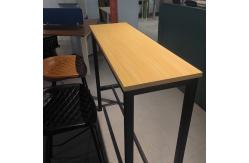 China Nordic Wood Rectangle Bar Height Dining Table Set With Bar Stools supplier
