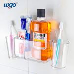 ODM Wall Mounted Clear Toothbrush Cup Holder 140mm High Damage Free for sale