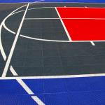 Removable 350g Outdoor Sports Surfaces Interlocking Flooring No Bulging for sale