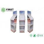 Custom Foldable 3 Shelves Cardboard Floor Displays Shelf With Good Quality Printing for sale