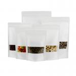 White Paper Biodegradable Stand Up Pouches Bags Doypack With Matte Surface for sale