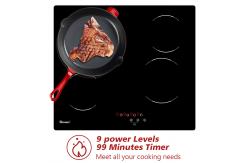 China 220V-240V 4 Burner Electric Cooktop Built In 24 Inch Ceramic Cooktop 6000W supplier
