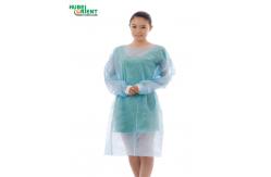 China ISO13485 Waterproof Single Use Isolation Gown With Elastic Or Knitted Wrist supplier