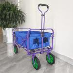 Double Layers Cloth Camping Cart 8 Inch PVC Wheel Portable Hand Trolley Folding Wagon for sale