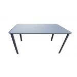 OEM ODM Black Steel Patio Table Outdoor Powder Coated for sale