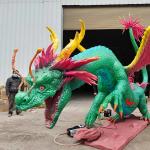 Customization Realistic Animatronic Animals Chinese Ancient Creatures Ying Long for sale