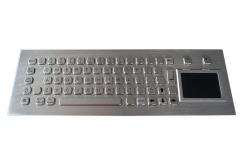 China IP65 Stainless Braille Kiosk waterproof keyboard with touchpad , 68 Keys supplier