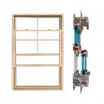 Tudor Home UPVC PVC Aluminium Windows Single Hung With Mesh