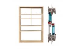 China Tudor Home UPVC PVC Aluminium Windows Single Hung With Mesh supplier
