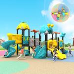 Planet Theme Industrial Playground Set Slide Customized  Childrens Indoor Slides