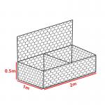 2x1x0.5m River Bank Double Twisted 3.0mm Hexagonal Gabion for sale