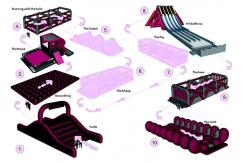 China Fire Proof Inflatable Obstacle Challenges For Playground , Amusement Park supplier