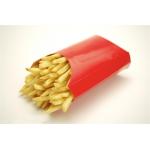 Take Out Paper Box Packaging , Glossy Red  French Fries Paper Box for sale
