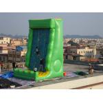 PVC Tarpaulin Outdoor Inflatable Amusement Park With Green Rock Climbing Wall for sale