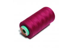 China 402 Dyed Polyester Sewing Thread Red Uv Bonded Polyester Thread supplier