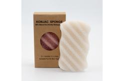 China Wave Shaped Bamboo Charcoal Black Konjac Sponge For Sensitive Skin supplier