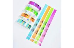 China Customized Printed Personalized Paper Wristbands For Events Synthetic supplier