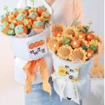 Handmade Knitted Sunflower Bouquet, Birthday Gift for Girlfriend/Bestie, Creative Graduation Season Present for sale