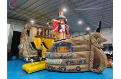 China Customized PVC Inflatable The Pirate Ship Inflatable Obstacle Course Playground supplier