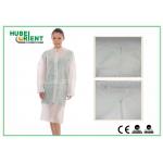 Unisex MP / SMS / PP / Tyvek Single Use Lab Coat With Zipper Closure for sale