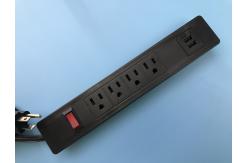 China Desktop PA66 Multiple Outlet Power Bar For Office supplier