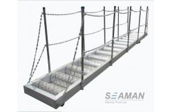 China CCS Aluminium Wharf Ladder With Hand Rails & Socket For Dock , Port supplier