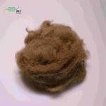 A Grade Regenerated 65mm Dope Dyed Brown Recycled Polyester Fibre For Padding for sale