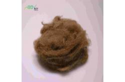 China A Grade Regenerated 65mm Dope Dyed Brown Recycled Polyester Fibre For Padding supplier