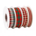 CHRISTMAS LATTICE RIBBON GIFT BOX PACKING RIBBON HANDMADE DIY BOW RIBBON POLYESTER RIBBON for sale