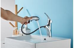 China Electroplate Hot Cold  Rotatable Wash Basin Faucet For Bathroom supplier