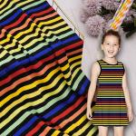 Skin-Friendly Fashionable Striped Cotton Fabric For T- Shirt for sale