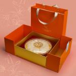 Orange Double Fold Luxury Gift Boxes Bird'S Nest Packaging Half Kilogram Empty Box for sale