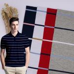 Comfortable Good Texture  Fashionable Striped Material Fabric For Polo Shirt for sale