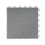 Gray PP Interlocking Floor Tile 400*400mm For Use In Garages Workshop for sale