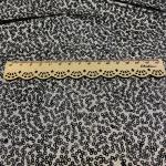 110-150gsm Black Tulle Polyester Metallic Sequin Fabric for Garment