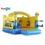 Little Yellow Bouncy Castle Man PVC Tarpaulin For Outdoor Amusement for sale