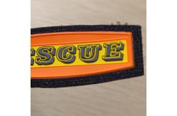 China Embossed 3D Logo Screen Printed Soft Plating Golden TPU Badges for Cloth supplier