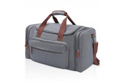 China Large Capacity Grey Suitcase Duffle Bag With Shoe Compartment supplier