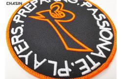 China Eco - Friendly 3D Embroidery Patches 4 Diameter For Hats / Bedding supplier