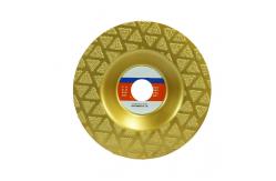 China Triangle Star Diamond Cup Wheel Grinding Disc Quartz Brazed supplier