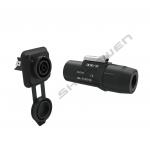 Sealed IP65 Waterproof Power Connector 3 Conductor Male Plug Powercon