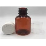 120ml Medicine Syrup Bottle PET Brown Screw Cap High Transparent for sale