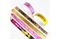 China Personalized Holographic Wristbands Disposable with Printed Logo for Brand Promotion supplier