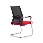 Red Ergonomic Mesh Arched Feet Guest Manager Office Chair For Office