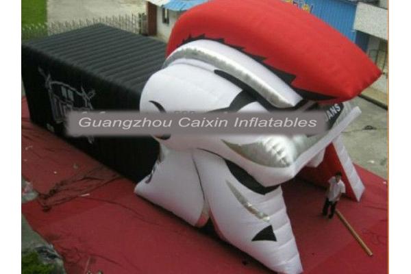 inflatable mascot knight sport helmet tunnel for sale