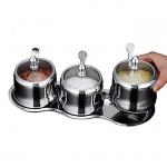 Seasoning Condiment Stainless Steel Spice Jars Canisters Set for sale